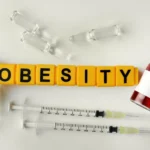 Obesity and weight loss treatment concept with medical injections and weight management therapy solutions