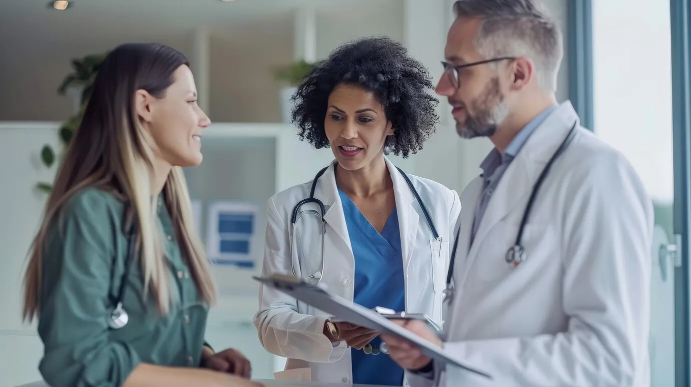 Patient and doctor discussion image representing common questions to ask during a primary care visit at Value Care Clinic.