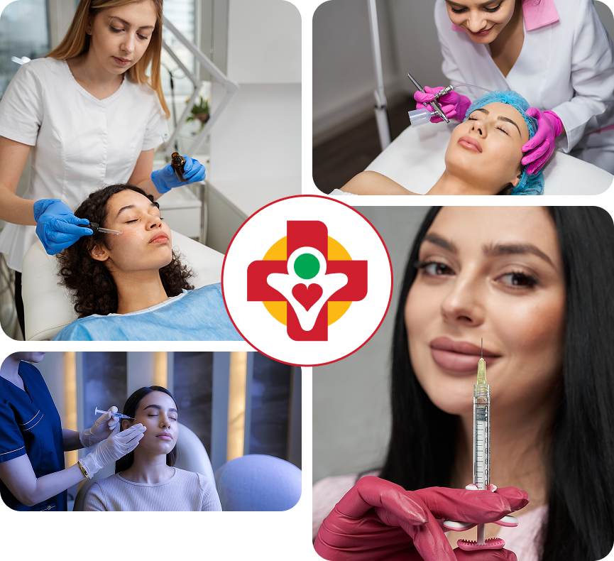 Cosmetic Botox procedure being administered by a medical professional at Value Care Clinic, representing aesthetic care and facial rejuvenation services.