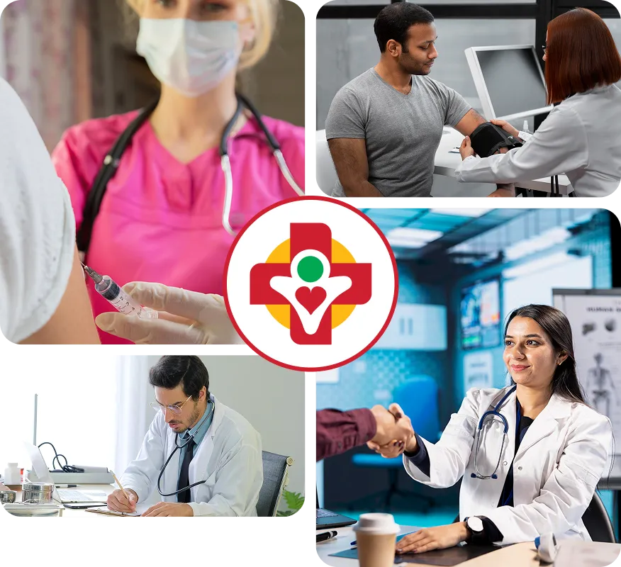 Decorative healthcare graphic used on the Value Care Clinic website to emphasize trusted medical services and quality patient care.