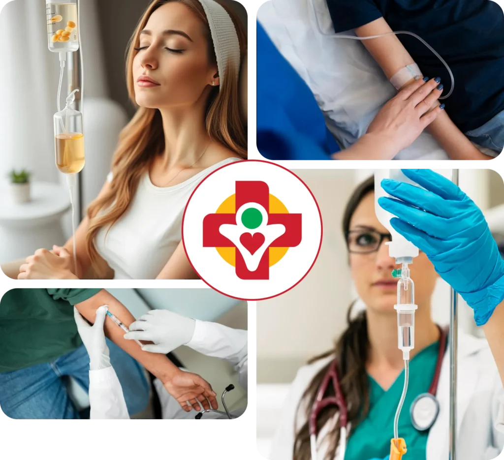 IV hydration therapy icon representing intravenous fluid treatment services offered at Value Care Clinic.