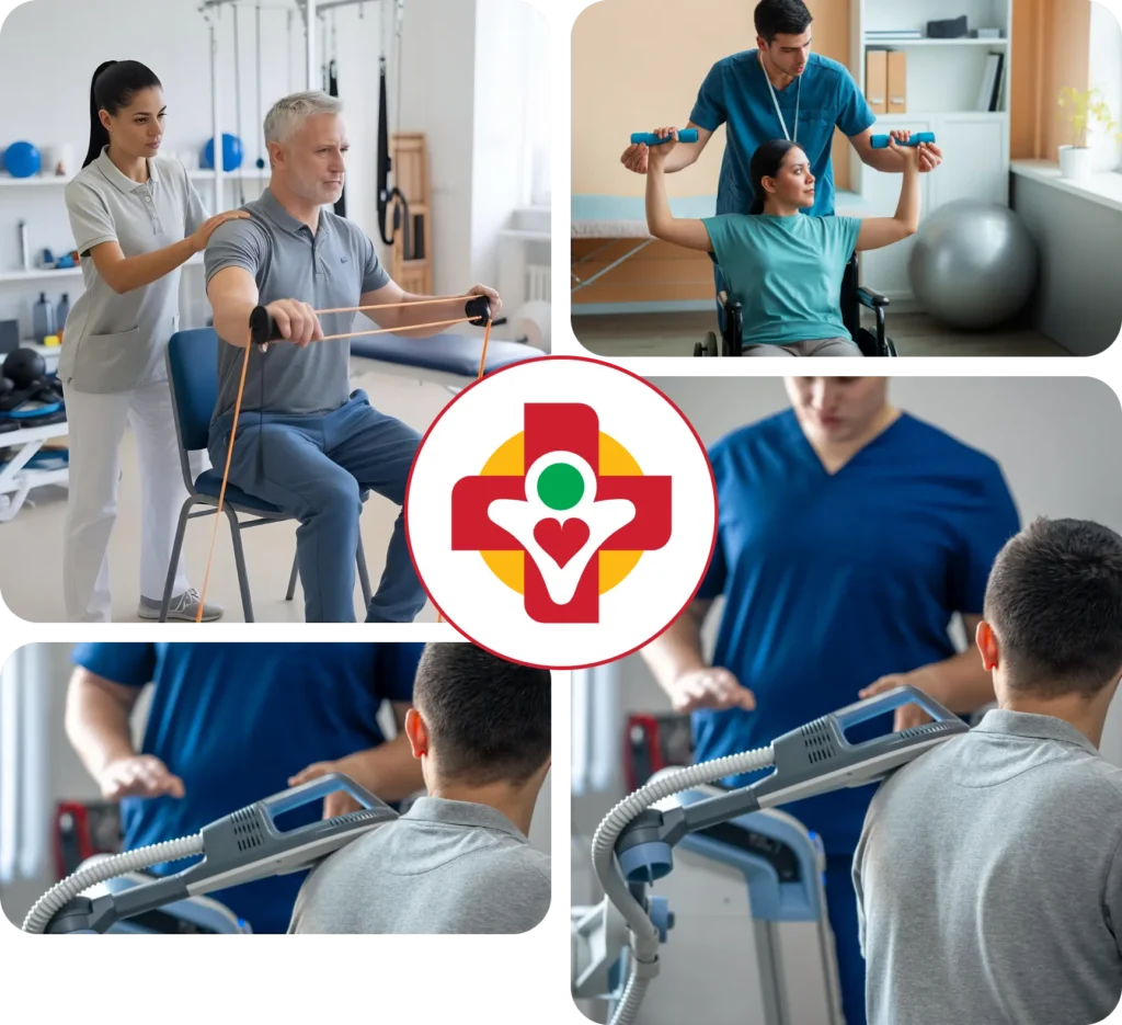 Rehabilitation services icon illustrating physical recovery and post-injury rehabilitation programs offered at Value Care Clinic.