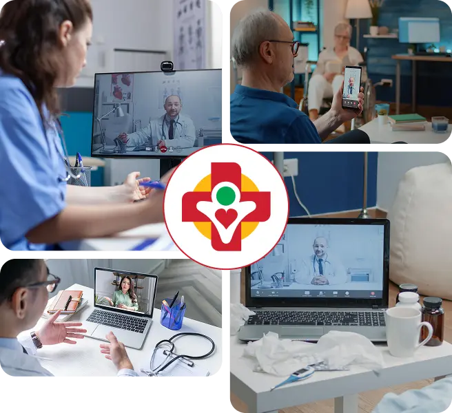 Telemedicine services icon representing virtual doctor consultations and remote healthcare options available at Value Care Clinic.