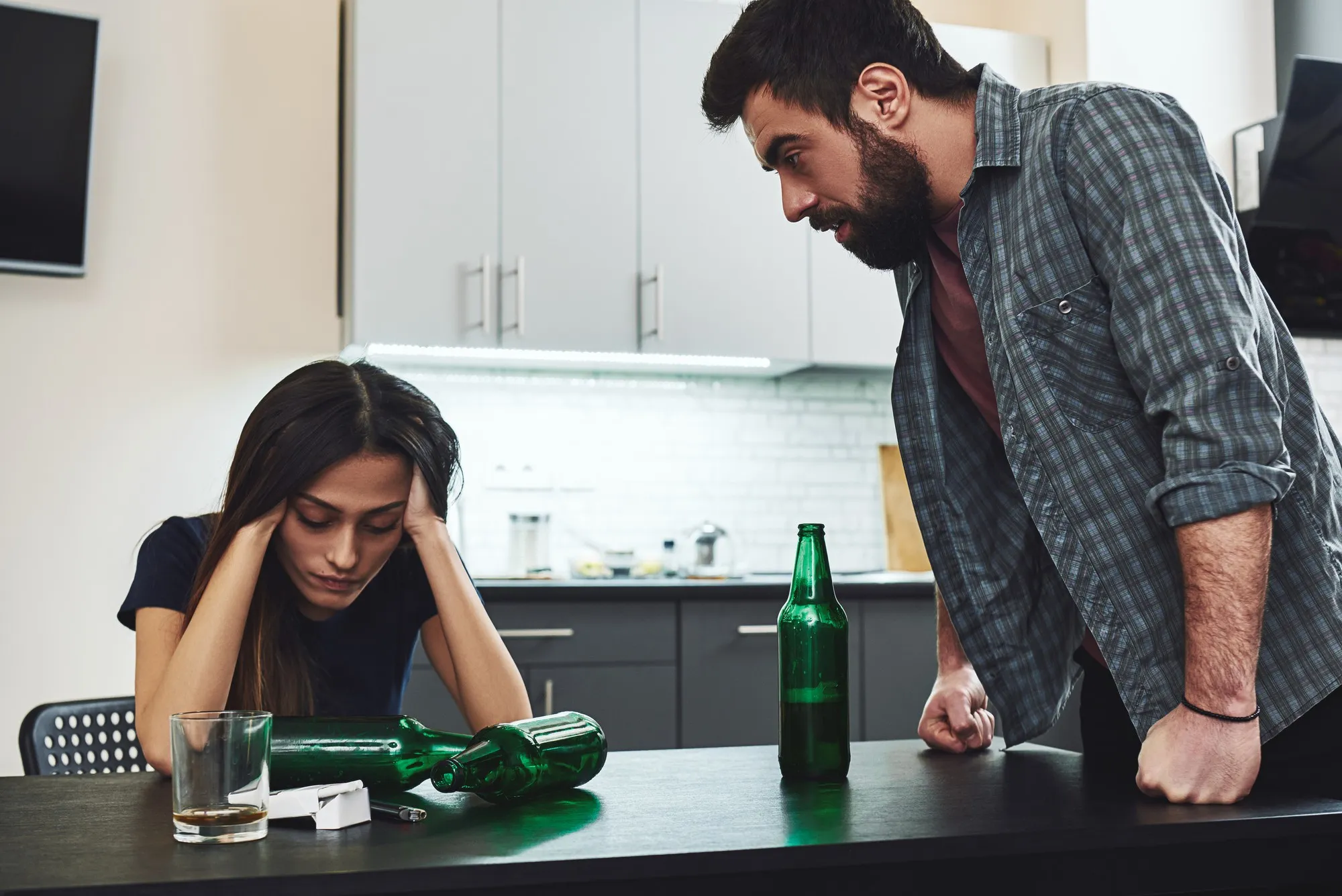 Woman struggling with alcohol dependency during counseling at alcohol treatment center in Jacksonville FL