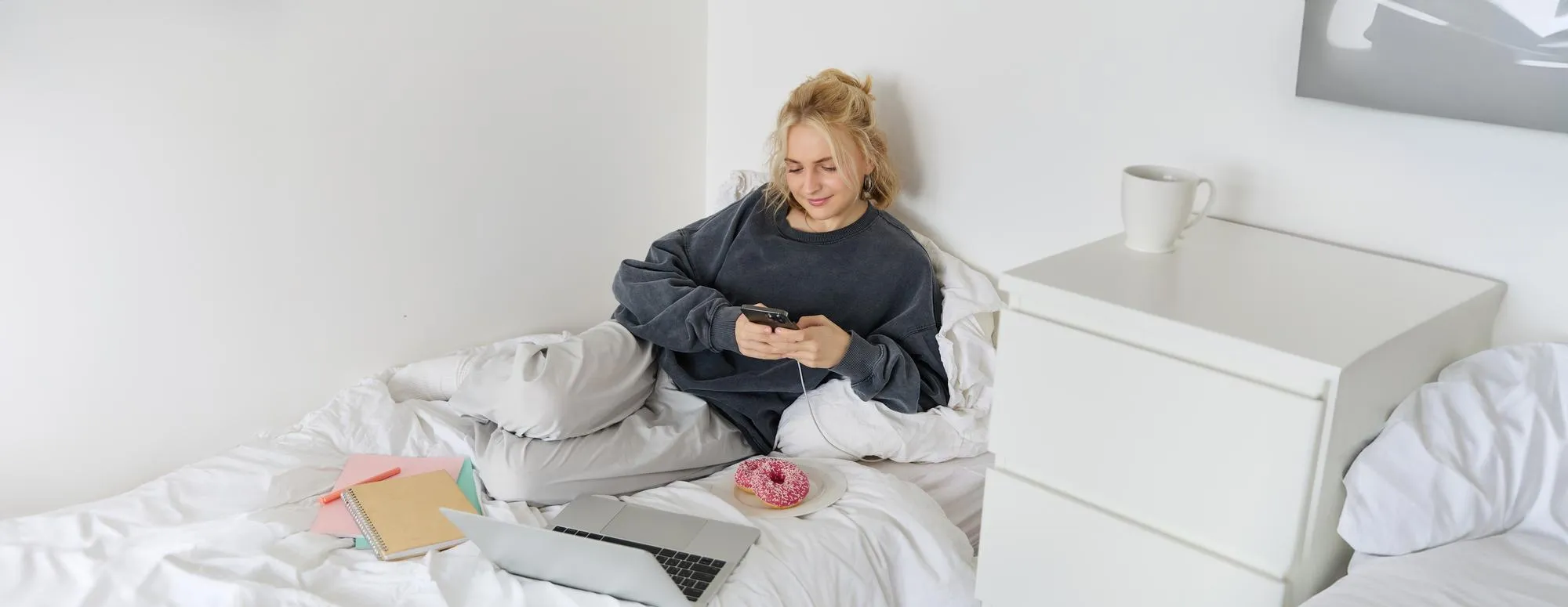 Woman resting at home while experiencing possible STD symptoms.